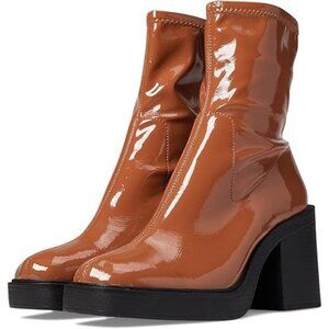Kenneth Cole New York Women's Amber Ankle High Loafer Boot Chocolate Size 8.5
